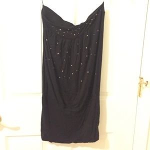 H&M Black Tunic/Dress with Gold Detail - Size XS