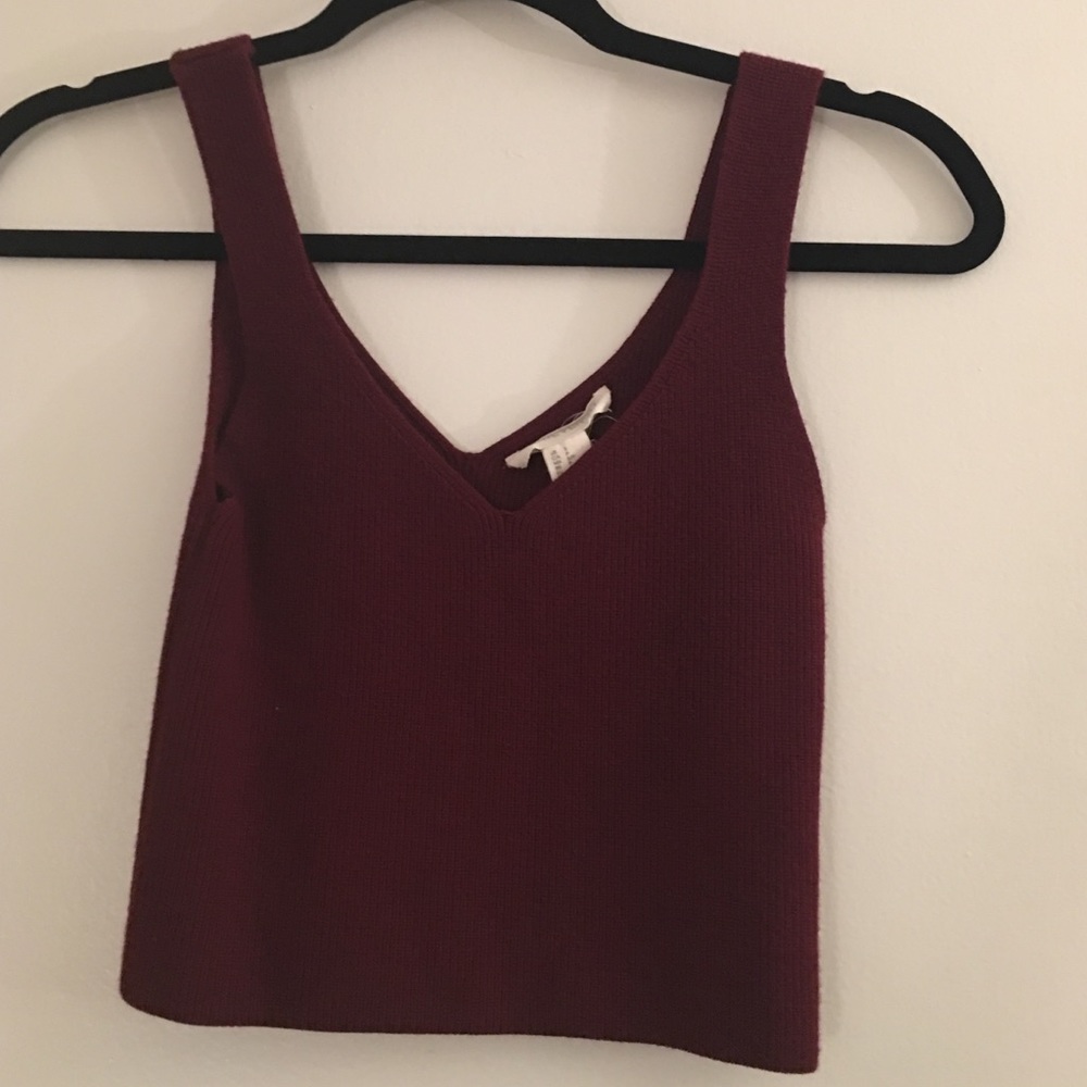 Forever 21 Maroon Tank Crop Top
