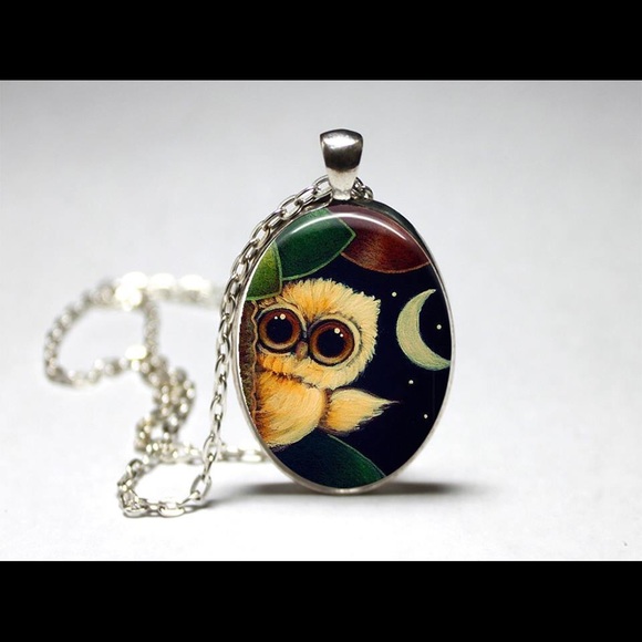 Owl collection. Owl and the moon. - Picture 1 of 2
