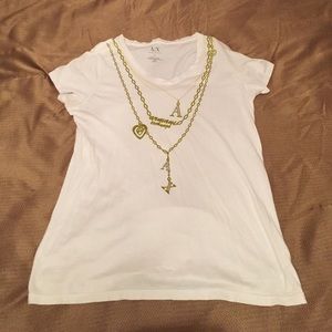Large v-neck tee