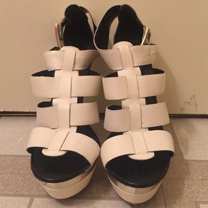 Aldo White Platform Heels