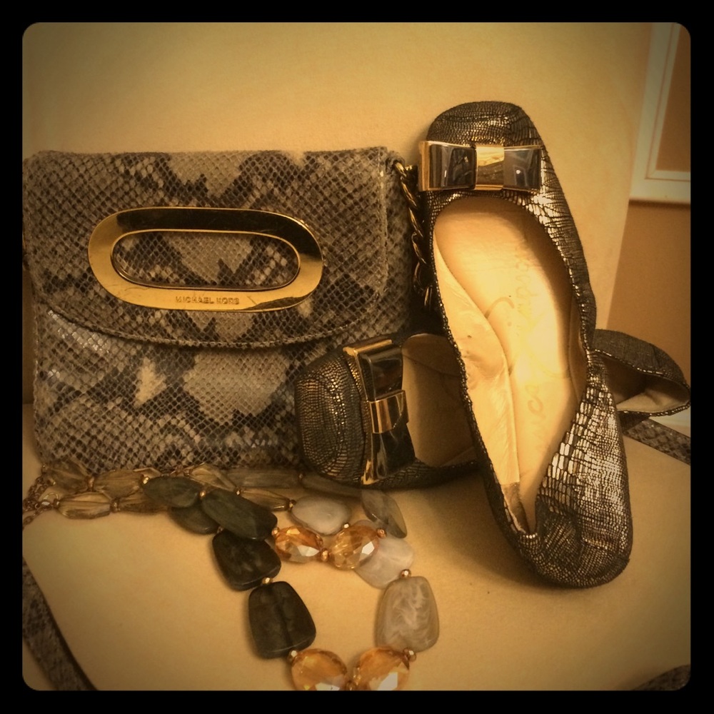 JESSICA SIMPSON METALLIC FLATS