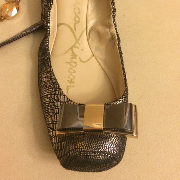 JESSICA SIMPSON METALLIC FLATS - Picture 2 of 3