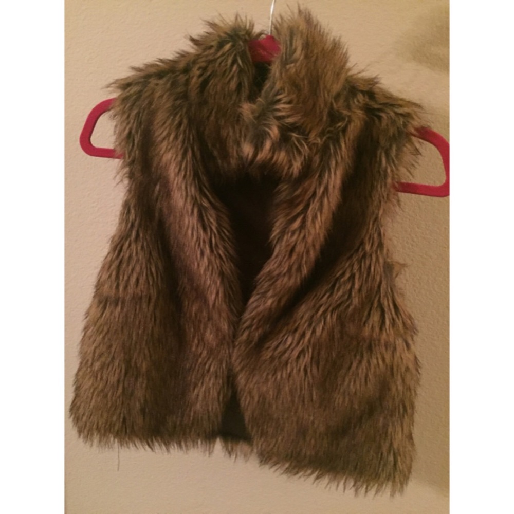 Cropped Faux Fur Vest