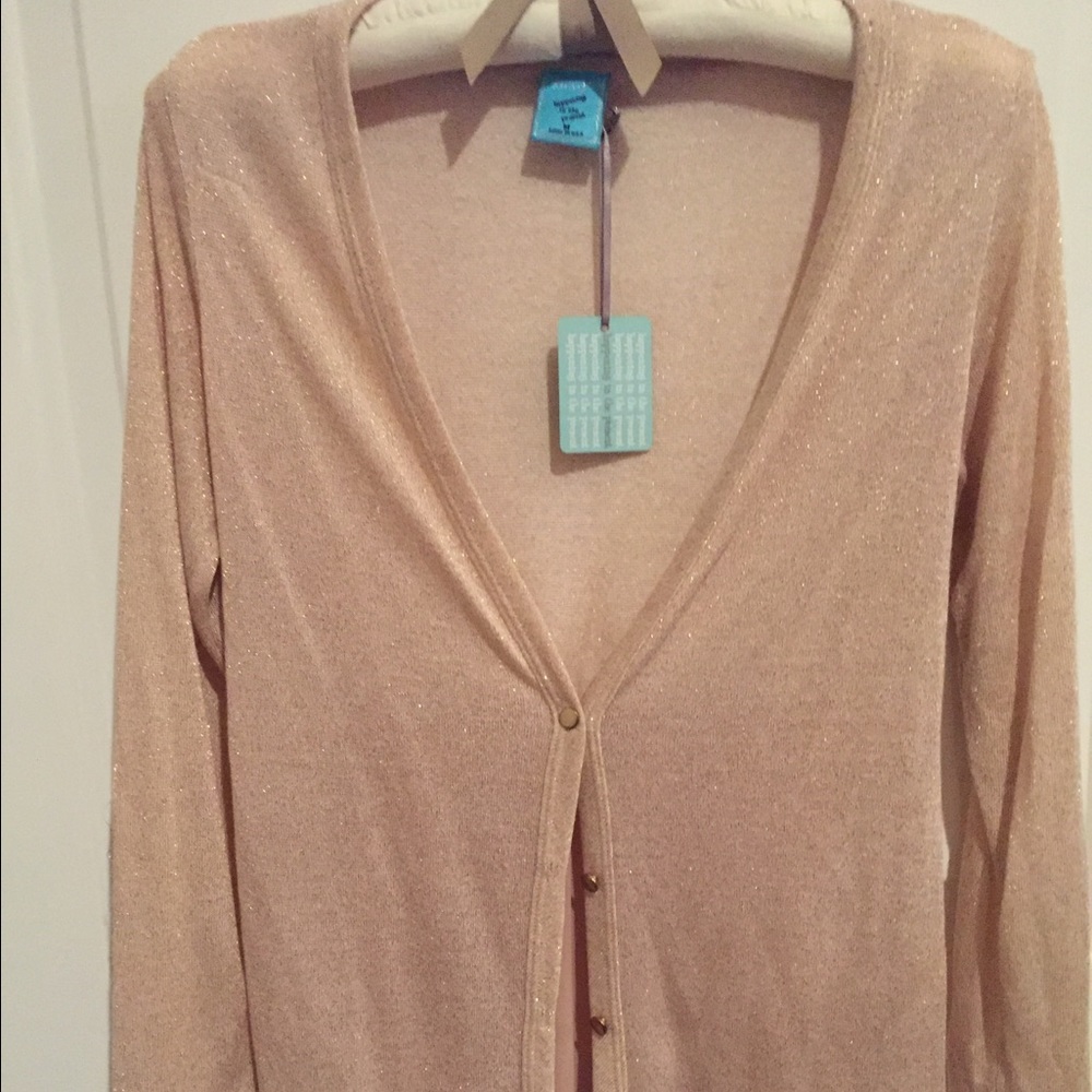 Gold cardigan light sweater