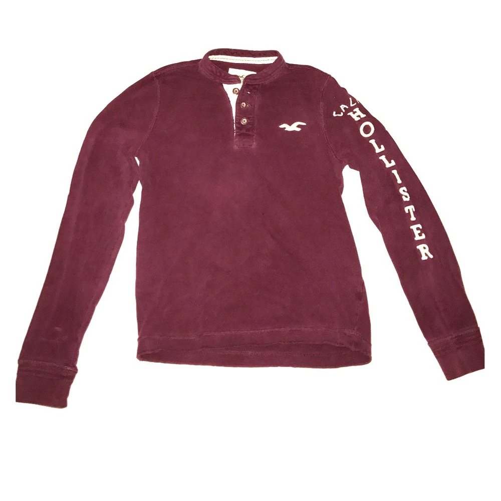 Maroon Long sleeve Hollister shirt