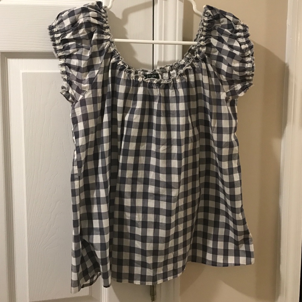 J. Crew checkered top