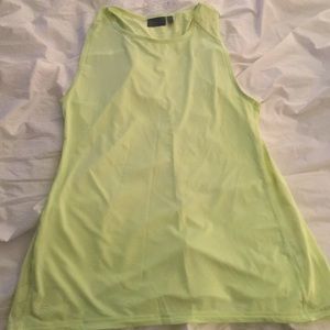 Neon green sleeveless Athleta shirt