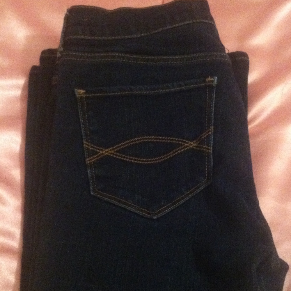 Dark wash A&F flare jeans
