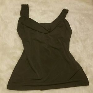 NWT WHBM Sequin Strap Drape Collar Sleeveless