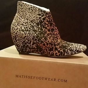 Leopard print booties