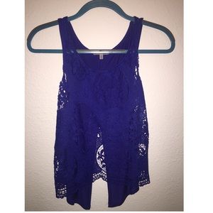 Blue see through tank top from Charlotte Russe