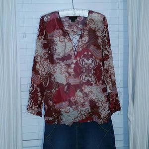 Sheer Floral Blouse from The Limited