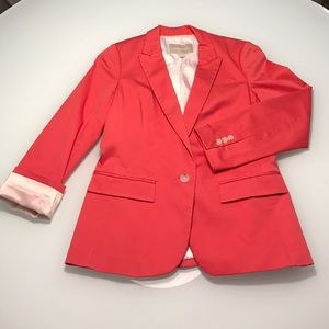 Banana Republic One-Button Coral Blazer