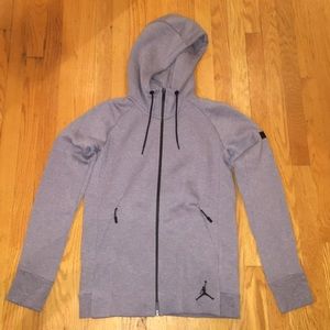 Jordan Gray Hoodie Sweatshirt. MEDIUM