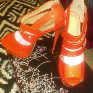 Orange Shoe size 10