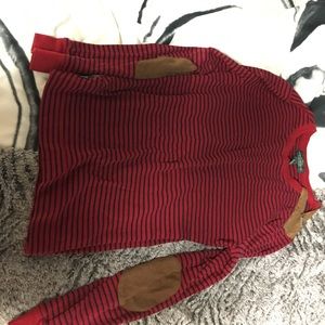 Ralph Lauren Striped Sweater with Elbow Patches