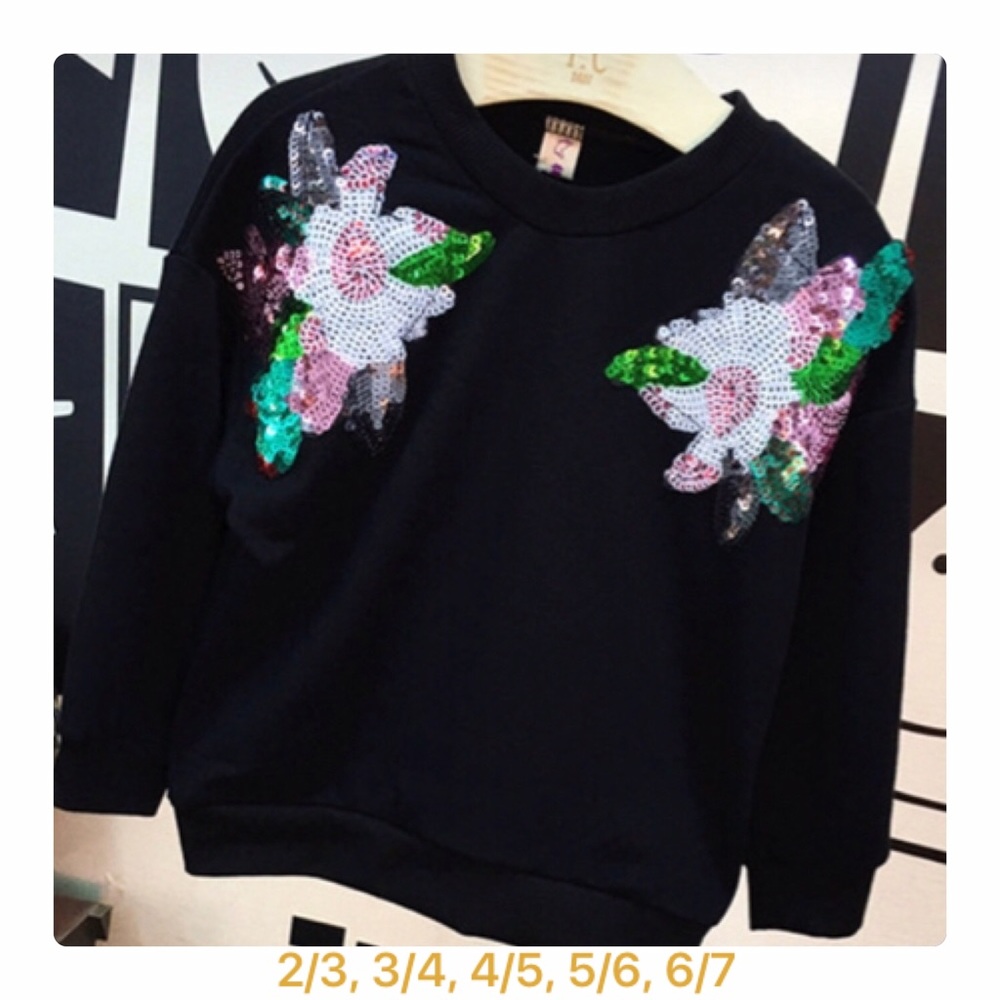 Girls sequin pullover