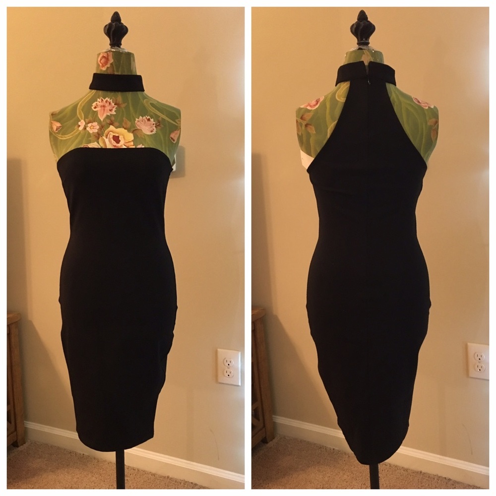Racerback Strapless Choker Midi Dress