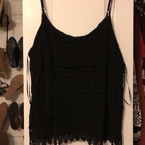 Black lace tank