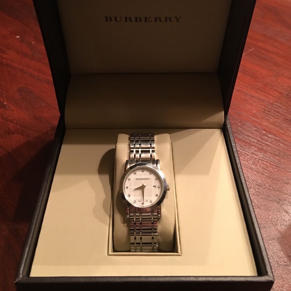 Burberry Authentic Diamond Face Watch