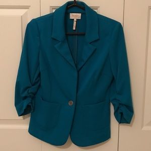 Laundry by Shelli Segal Aqua One Button Blazer