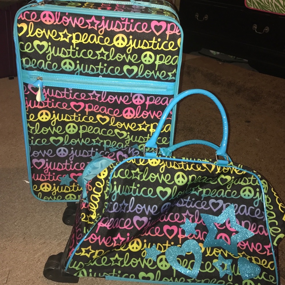 NWOT JUSTICE LUGGAGE 💜