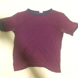 Red and black striped Tshirt