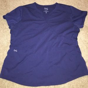 Navy blue scrub top