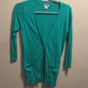 Teal Mossimo 3/4 Sleeve Cardigan SMALL