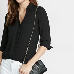 EXPRESS Black Portofino Shirt NWOT
