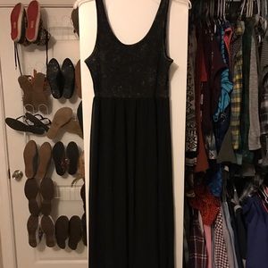 Black tank top maxi dress