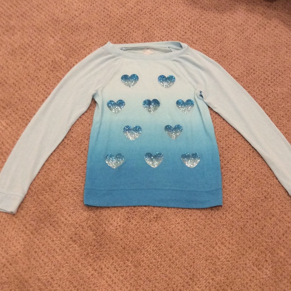 Blue heart printed T-Shirt