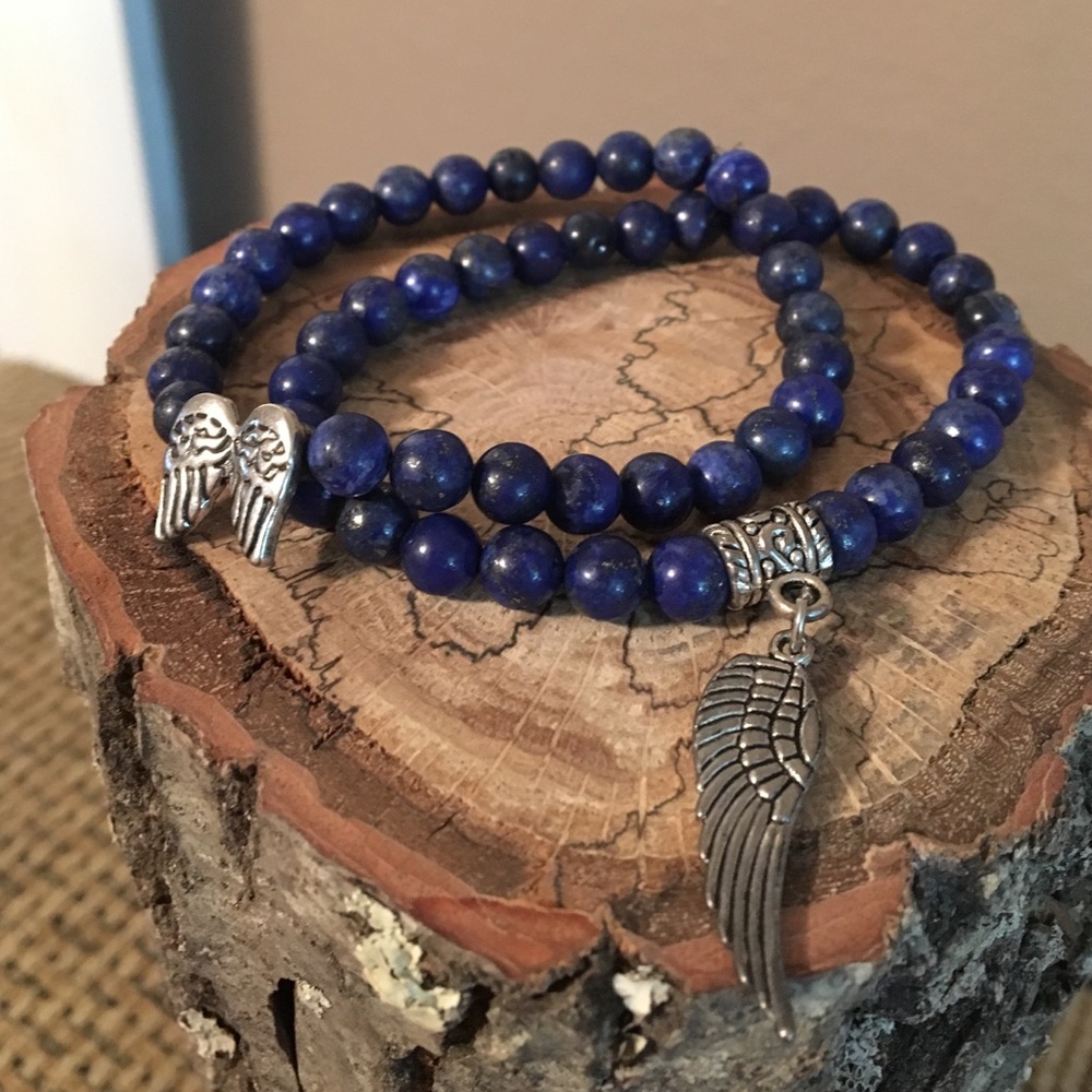 Beaded angel wing bracelets
