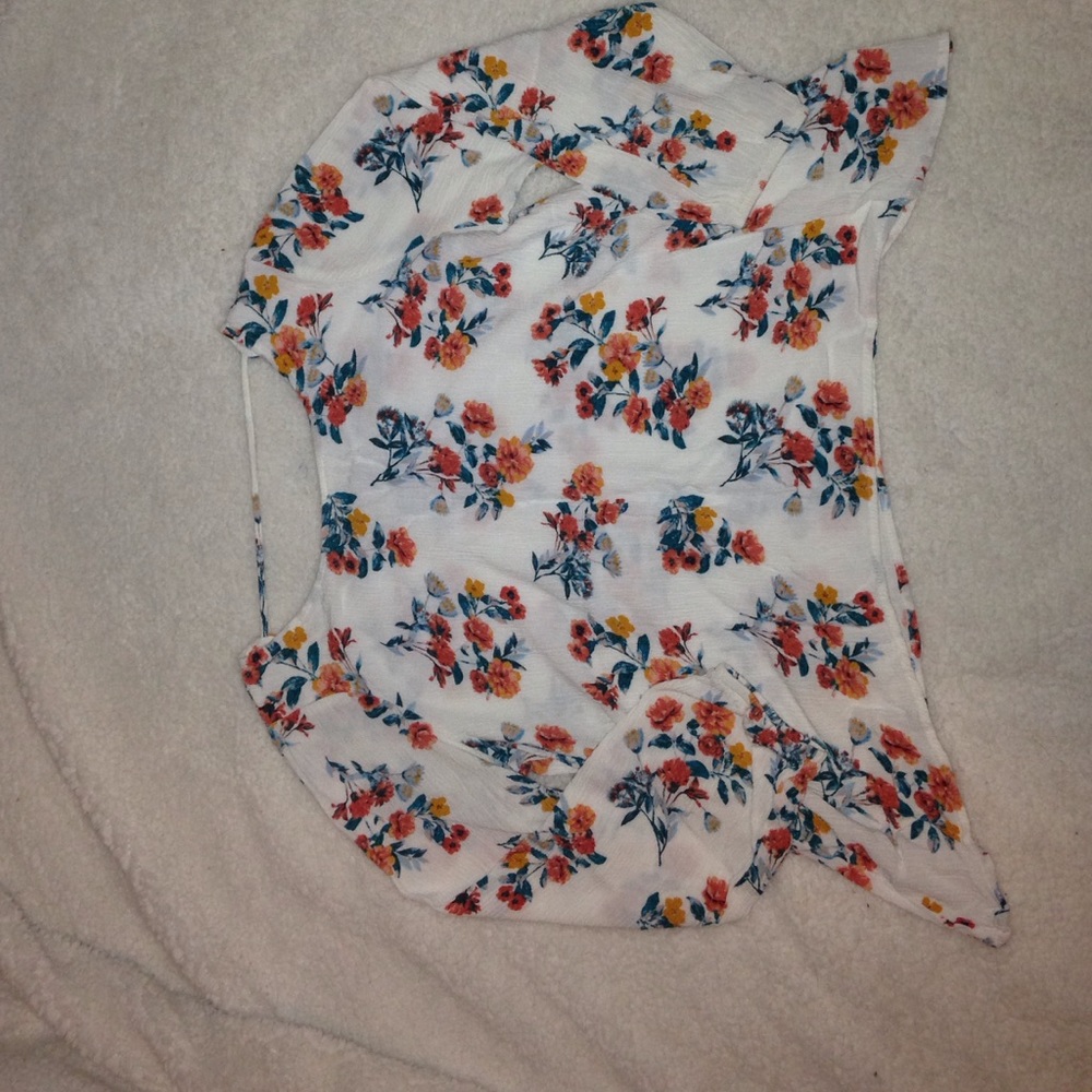 Floral mid sleeve blouse