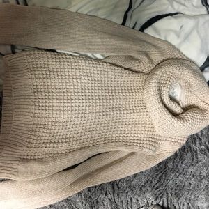 Anthropologie Light Brown Cowl Neck Sweater