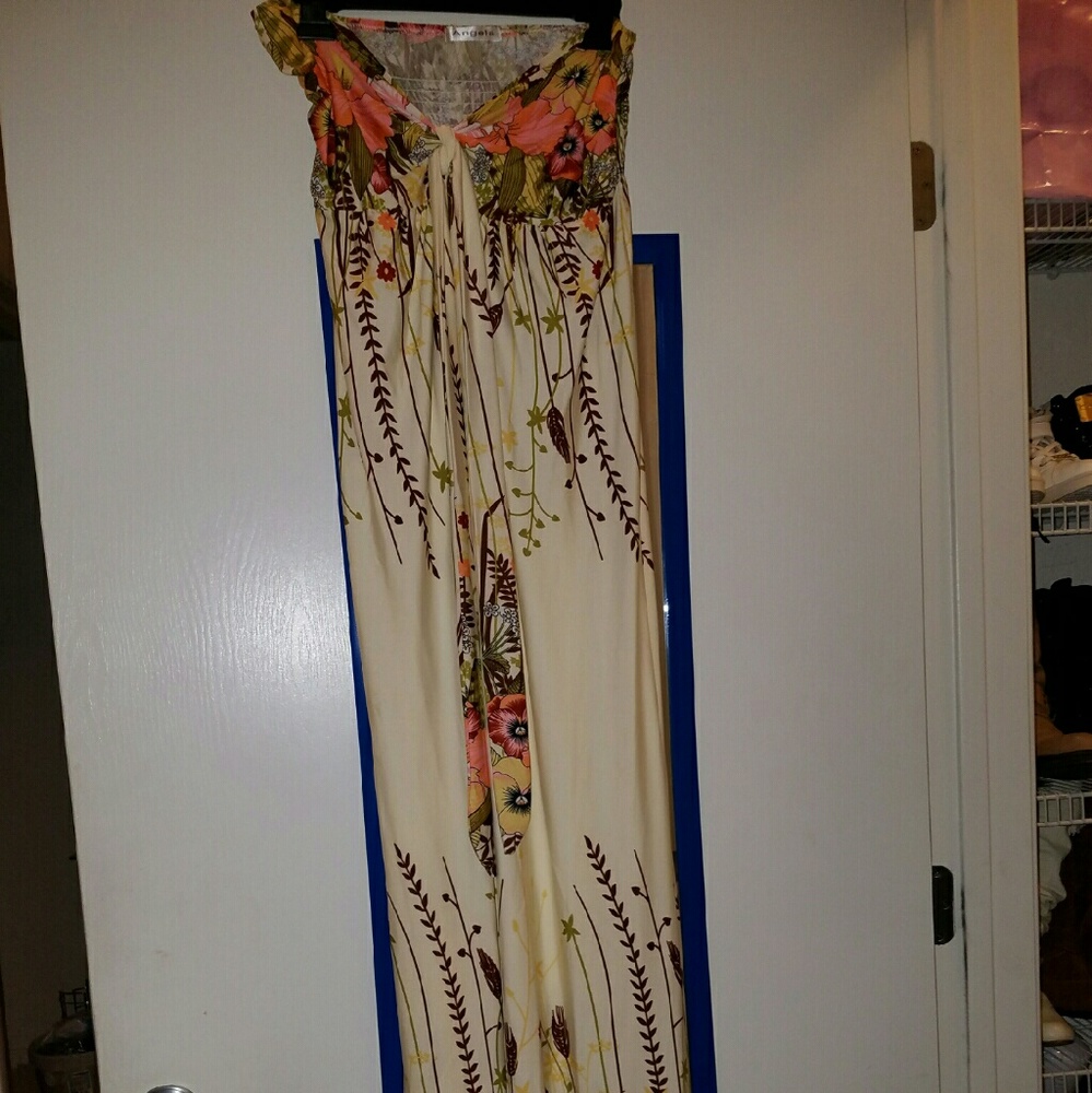 Hawaiian Print Maxi Dress