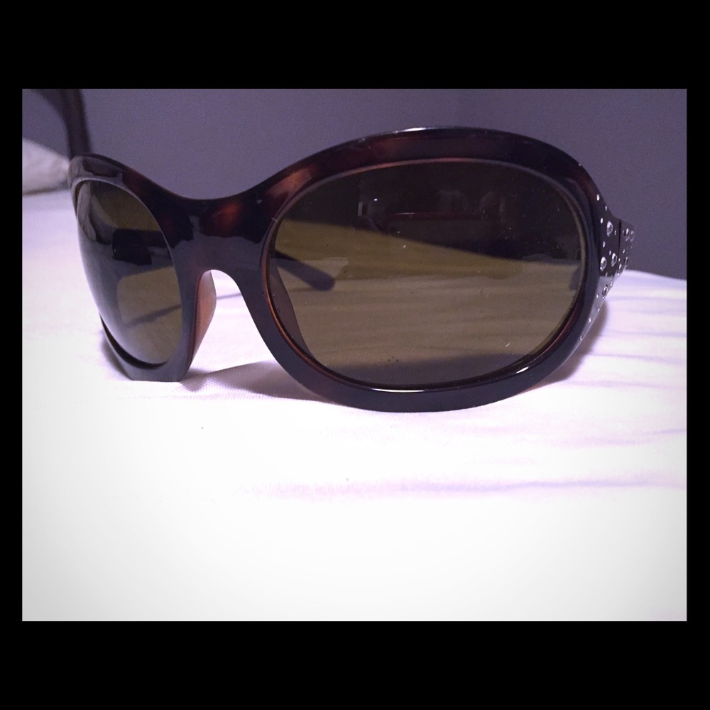 Versace wrap sunglasses. Tortoise Shell