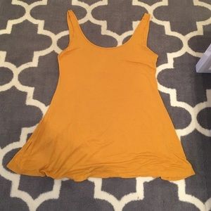 Mustard flowy long tank/dress