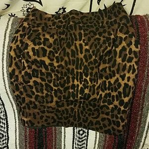 Leopard Pencil Skirt