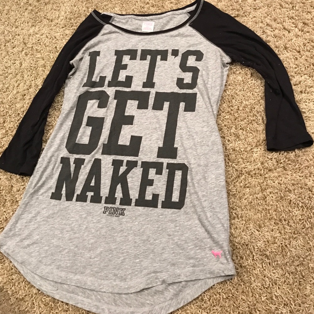 SALE Victoria Secret PINK 3/4 sleeve baseball T