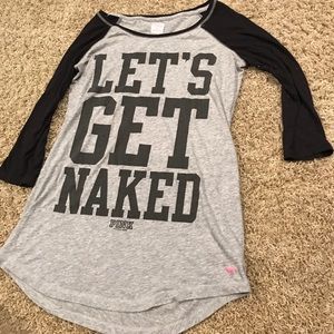SALE Victoria Secret PINK 3/4 sleeve baseball T
