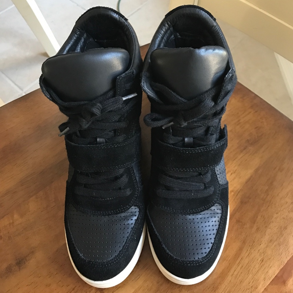 Women's Ash suede &leather wedge sneakers