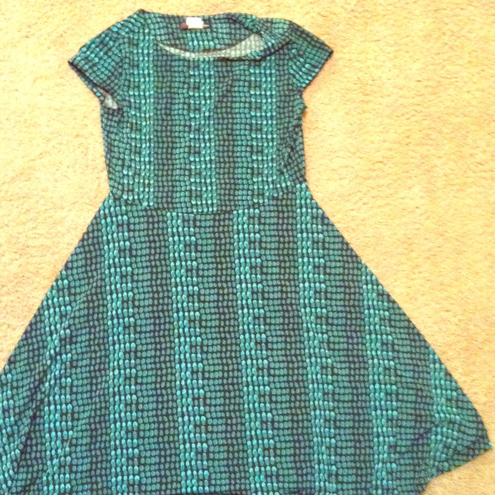 Junior Green and Black Dress