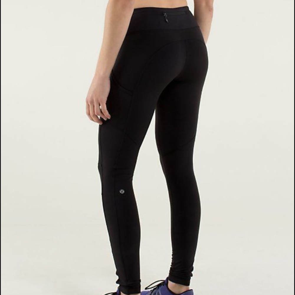 Lululemon Speed Tech Fleece Tights sz 6 black