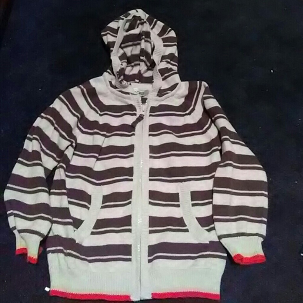 Striped zip up