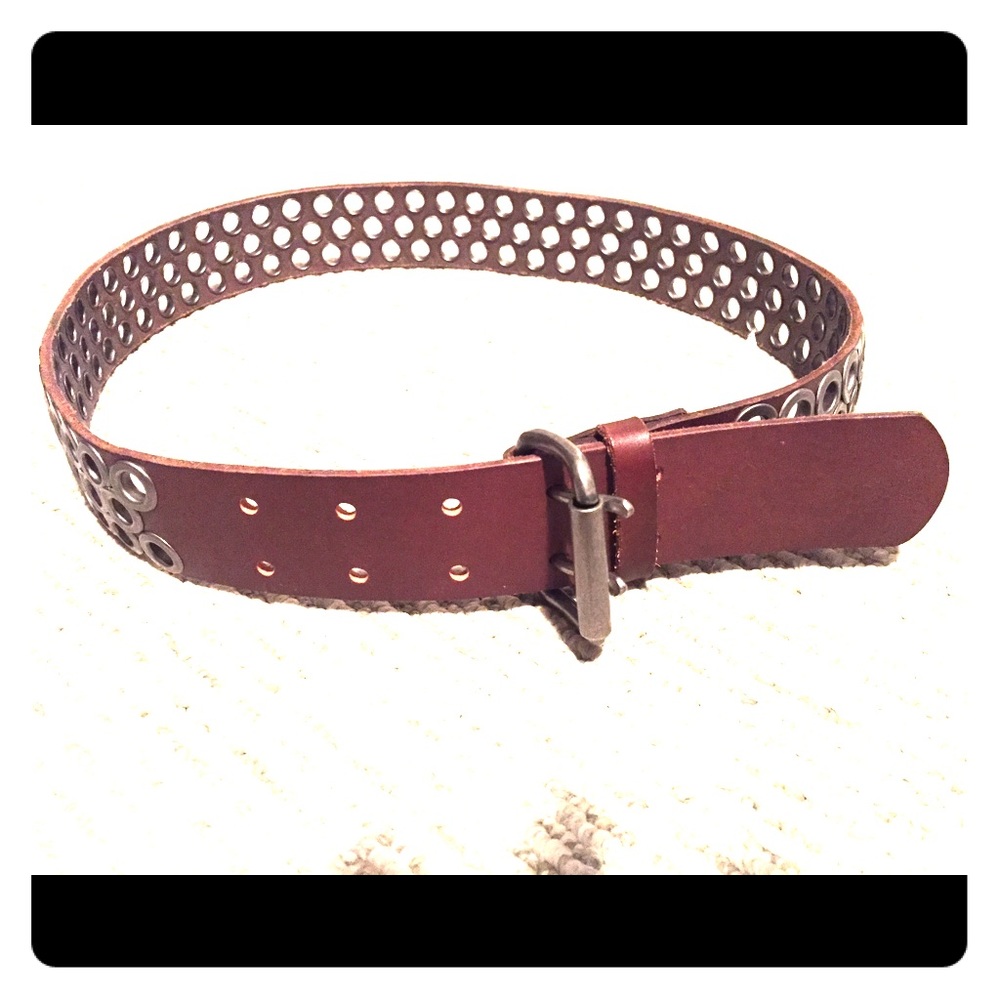 J. Crew leather/metal belt. Brown size small