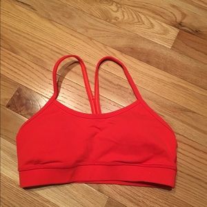Lululemon red Flow Y Bra sz 4