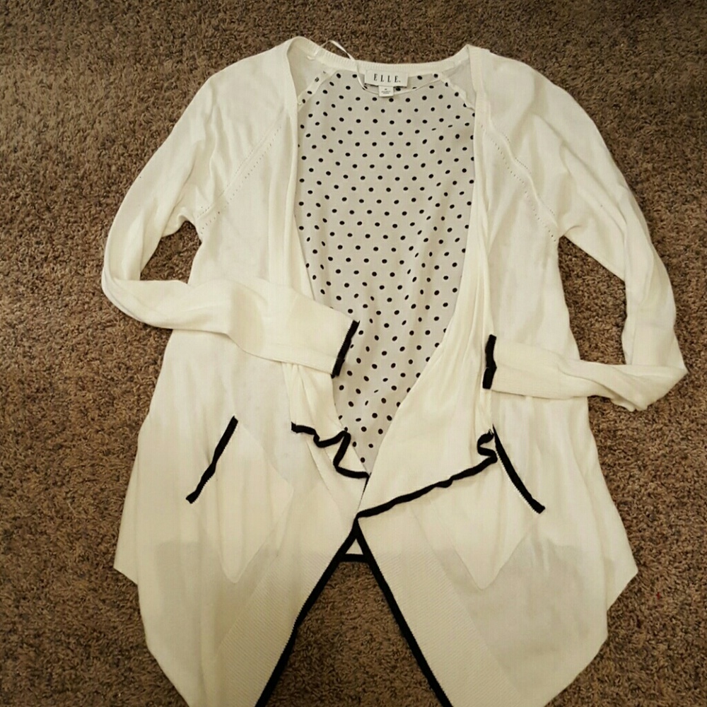 ELLE  polka dot cardigan