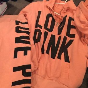 Orange and black PINK sweatsuit